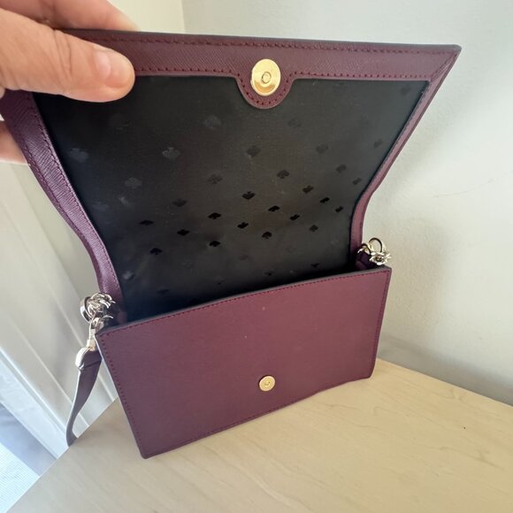 Kate Spade New York Cameron Dusk Buds Floral Crossbody – Burgundy/Black Multi - Picture 10 of 12